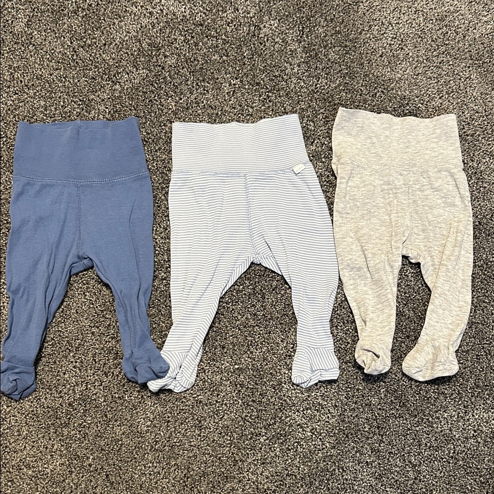 Set of Three Baby Footed Pants
